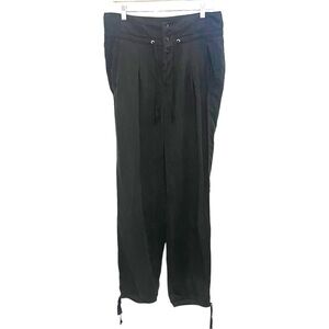 RLX Ralph Lauren Relaxed Tencel & Linen Pants in Black